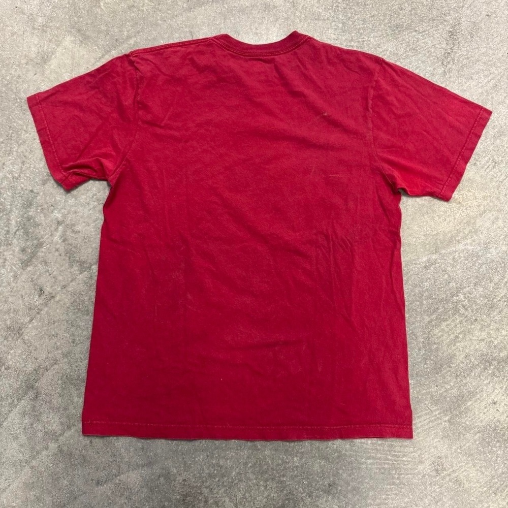 Men's Wisconsin Adidas Tshirt Helmet Graphic Tshirt Short Sleeve Red Large - Picture 6 of 8